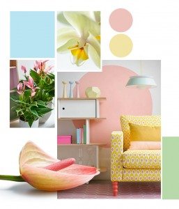 Pastel-coloured Orchid and Anthurium for scandie lovers