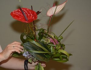 Bloemen boeket met Anthurium snijbloem